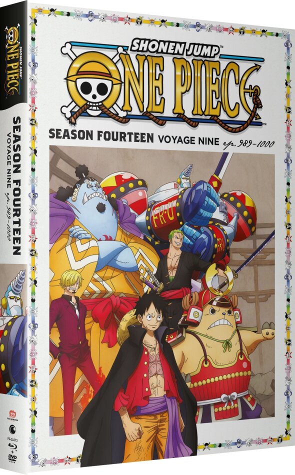 One Piece - Season 14: Voyage 9 - Episodes 989-1000 Uncut, 2 Blu-ray + 2 DVD