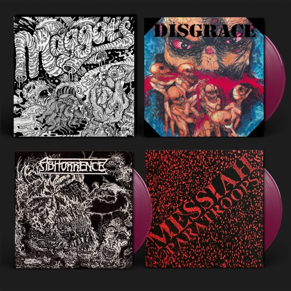 Abhorrence - Maggots: Original Artyfacts From Violet Vinyl, 3 7" Singles