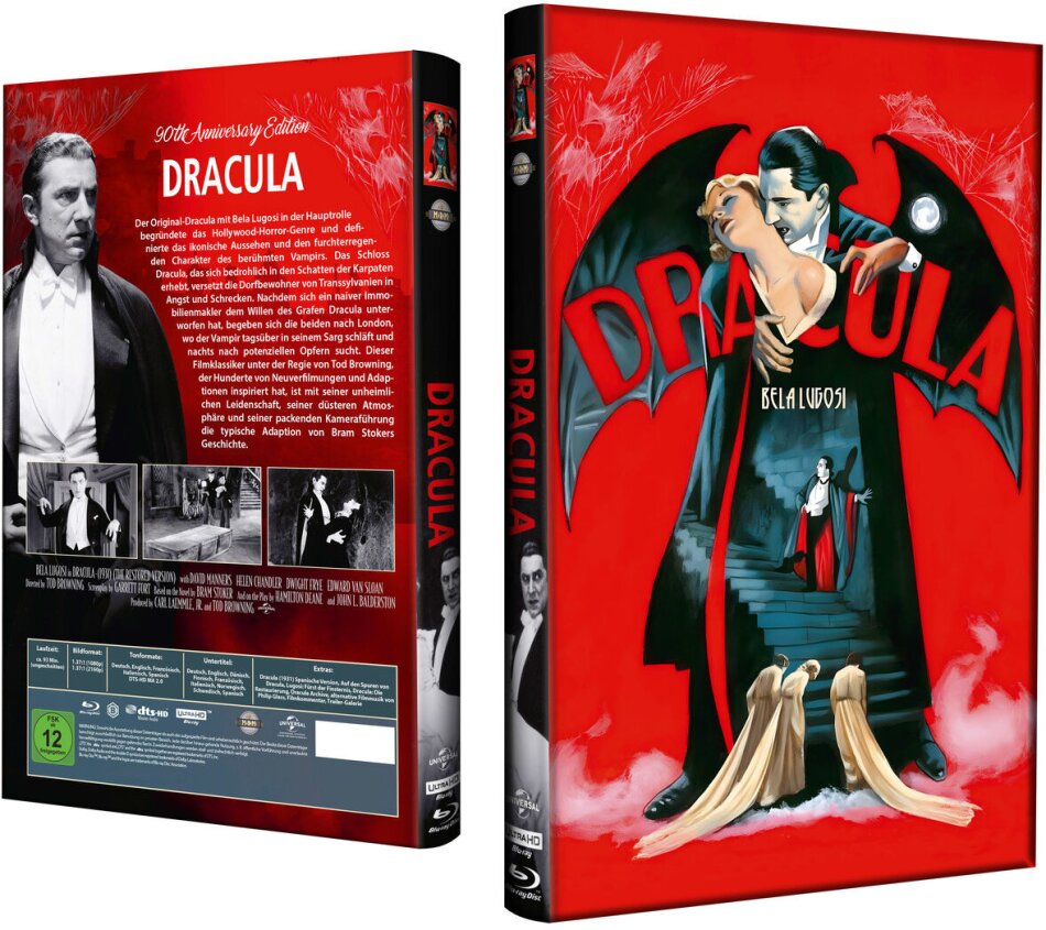 Dracula (1931) Grosse Hartbox, Limited Edition, 4K Ultra HD + Blu-ray + CD