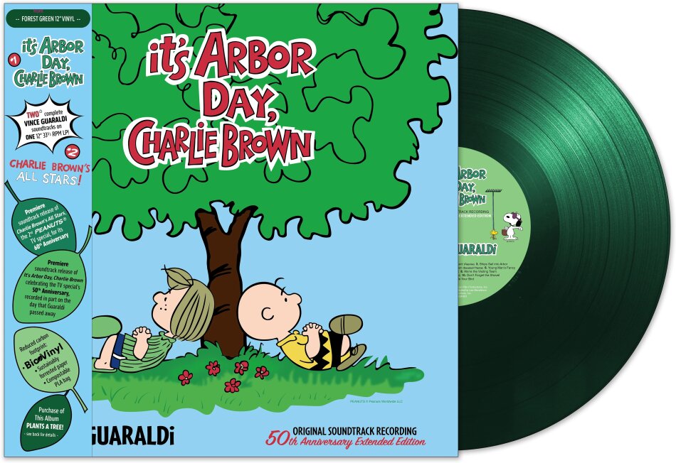 Vince Guaraldi - It's Arbor Day, Charlie Brown - OST 2026 Reissue, Édition Anniversaire, Green Vinyl, LP