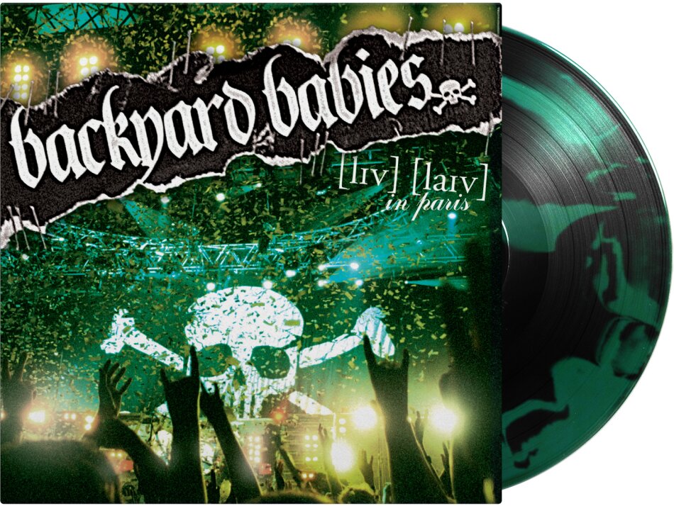 Backyard Babies - Live Live In Paris 2026 Reissue, Music On Vinyl, Black & Green, Colour-in-Colour Vinyl, LP