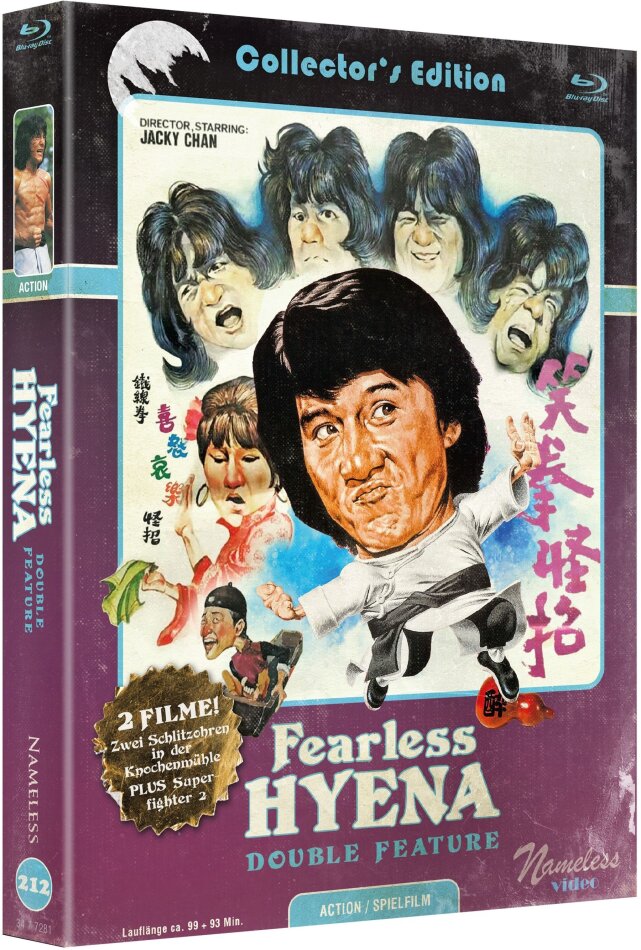 Fearless Hyena (1979) Cover C, Double Feature, Limited Collector's Edition, Mediabook, 2 Blu-rays