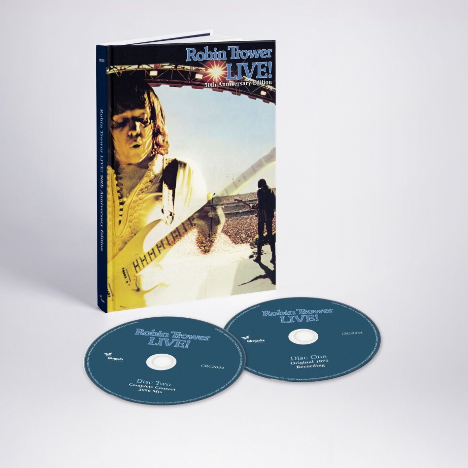 Robin Trower - Live! 2026 Reissue, Chrysalis, 50th Anniversary Edition, Mediabook, 2 CDs