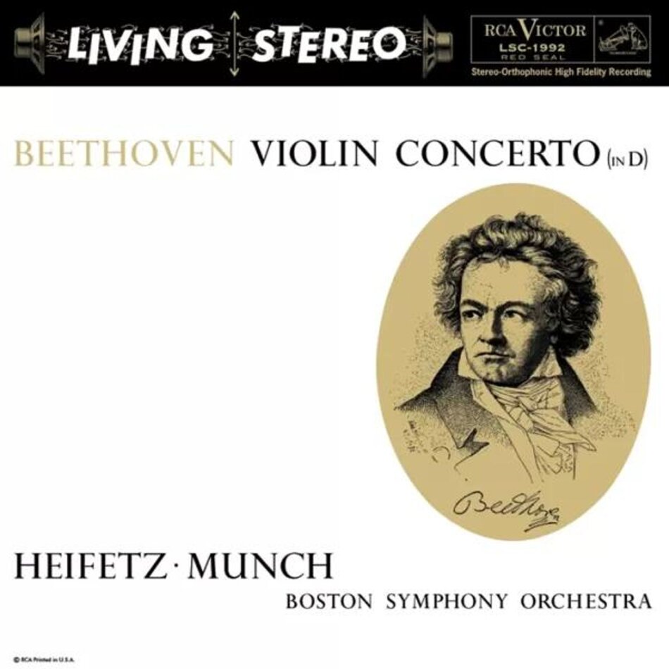Ludwig van Beethoven (1770-1827), Charles Munch, Jascha Heifetz & Boston Symphony Orchestra - Violin Concerto (in D) ANALOGUE PRODUCTIONS (RCA LIVING STEREO), 2026 Reissue, 2 LPs