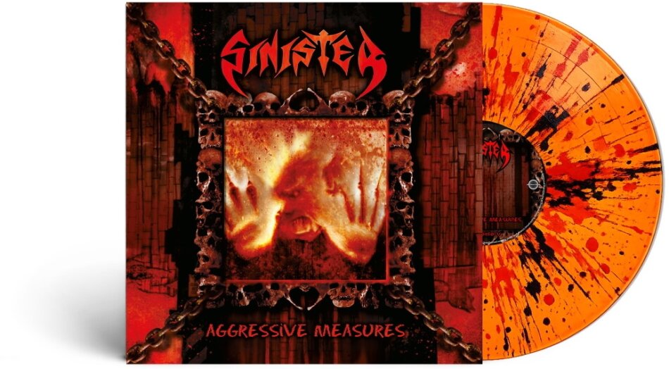 Sinister - Aggressive Measures 2026 Reissue, Flying Dolphin Entertainment, Orange Black/Red Splatter Vinyl, LP