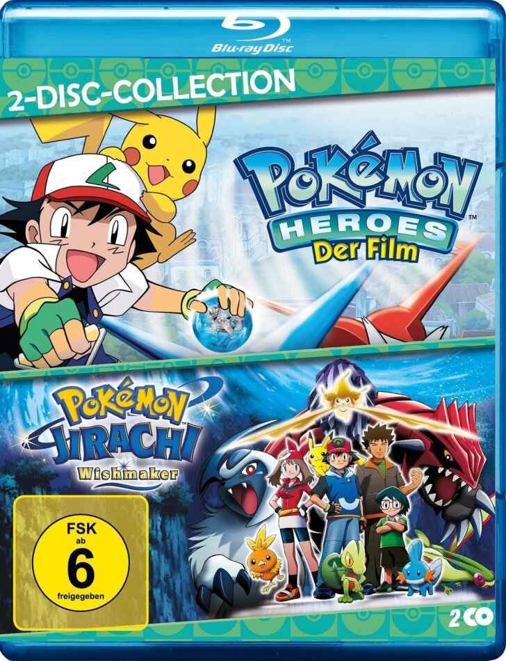 Pokémon Heroes 6: Der Film (2002) / Pokémon 6: Jirachi Wishmaker - Der Film (2003) 2 Blu-rays