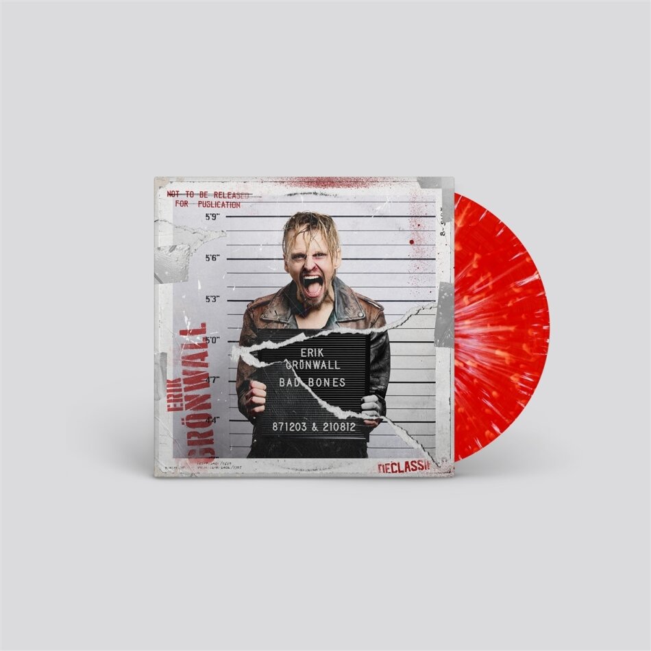 Erik Grönwall (ex Skid Row) - Bad Bones Indies Only, Red Splatter Vinyl, LP