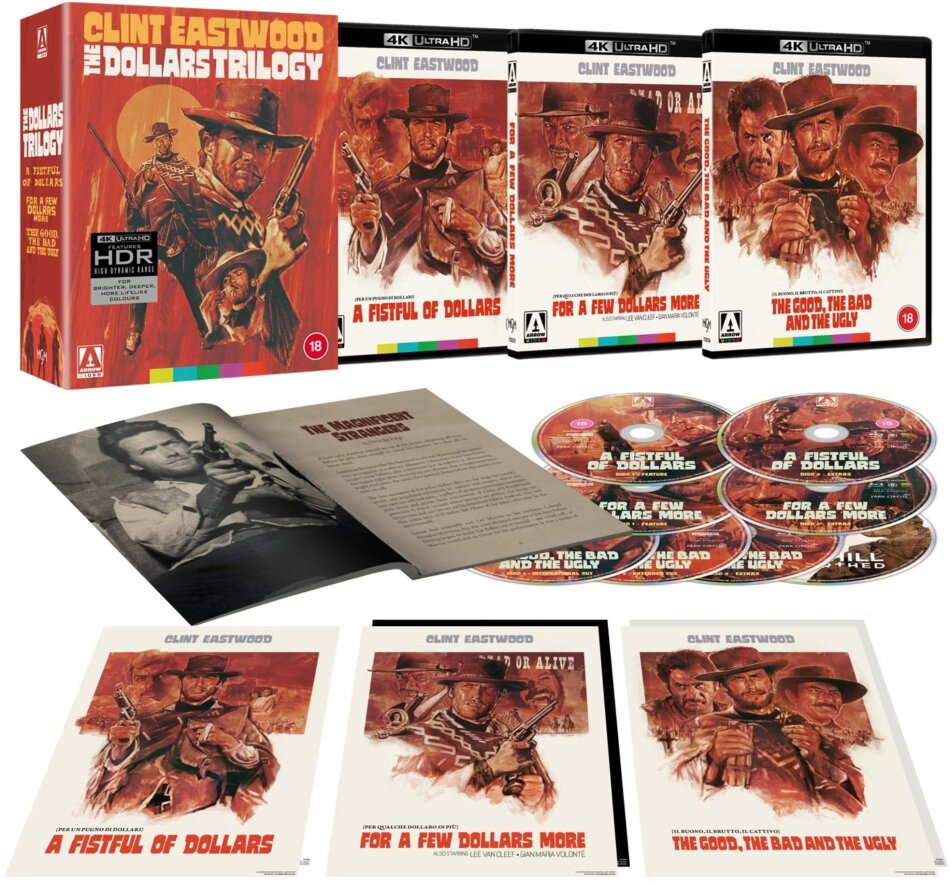 The Dollars Trilogy Limited Edition, Restored, 8 4K Ultra HDs