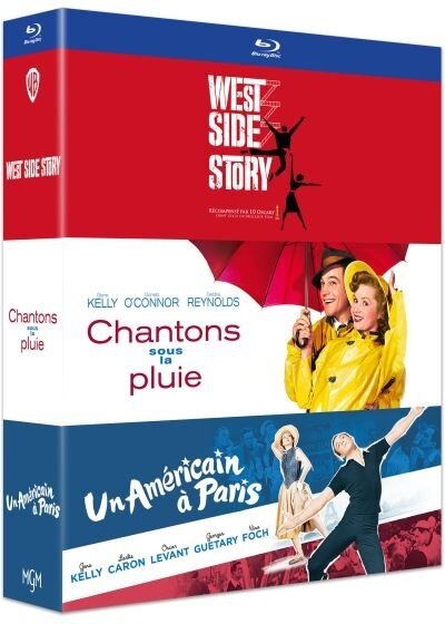 Chantons sous la pluie / Un Américain à Paris / West Side Story 3 Blu-ray