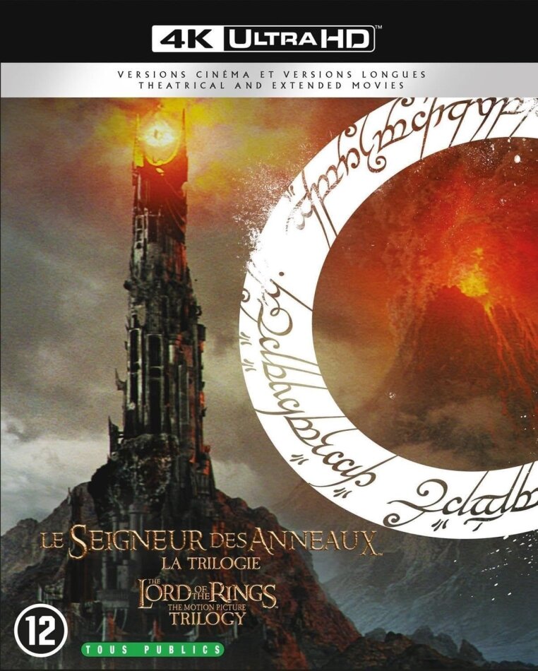 Le Seigneur des Anneaux: La Trilogie - The Lord of the Rings: The Trilogy Extended Edition, Cinema Version, 9 4K Ultra HDs