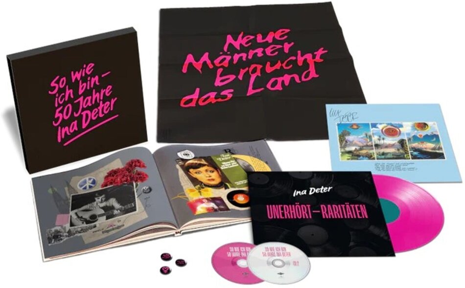 Ina Deter - So wie ich bin - 50 Jahre Ina Deter Pink Vinyl, LP + 2 CDs