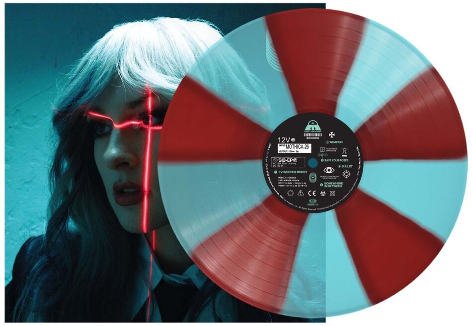 Mothica - Somewhere In Between (EP) Indies Exclusive, Transparent Light Blue & Opaque Red Cornetto Vinyl, 12" Maxi