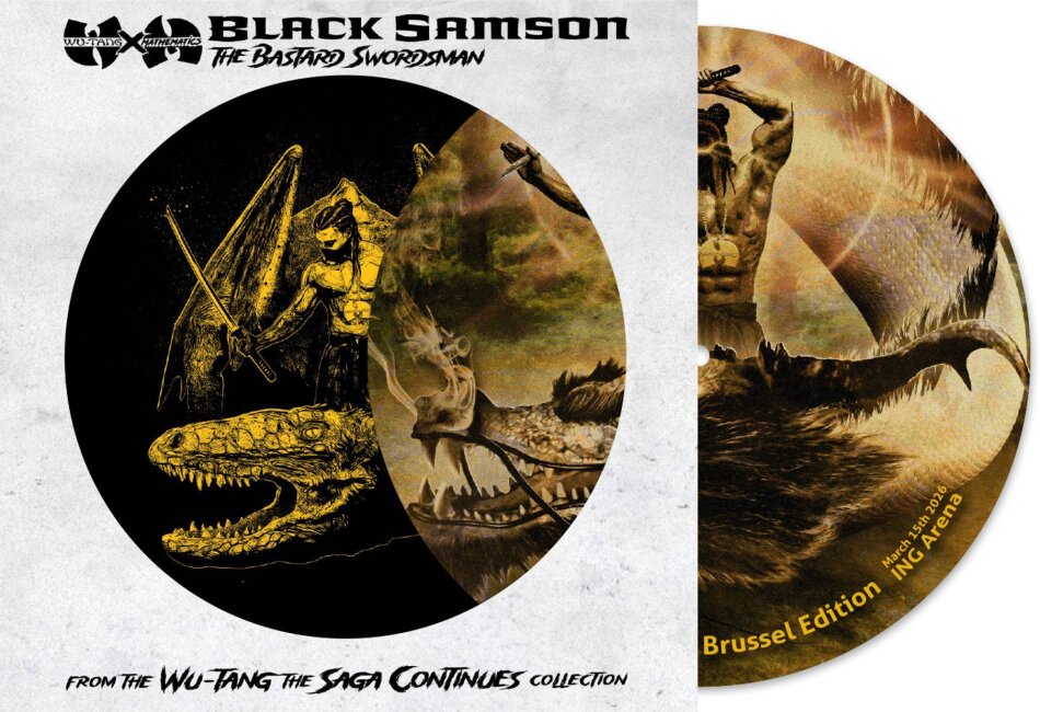 Wu-Tang Clan & Mathematics - Black Samson - The Bastard Swordsman (From The Wu-Tang The Saga Continues Collection) Brussels Edition, Picture Disc, LP