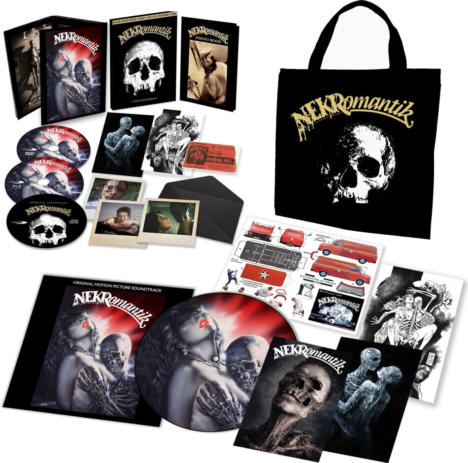 Nekromantik (1987) Bag Edition, Limited Deluxe Edition, Blu-ray + DVD + CD + LP + Buch