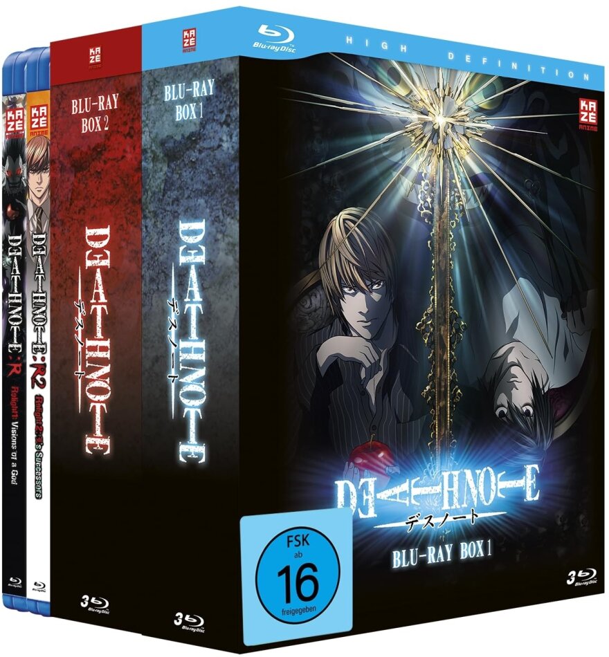 Death Note - Die komplette Serie + Relight 1: Visions of a God + Relight 2: L's Successors Gesamtausgabe, Bundle, 8 Blu-rays