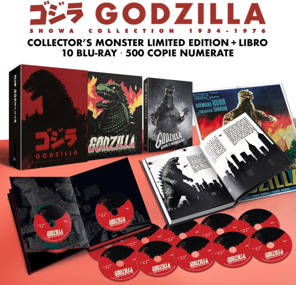 Godzilla - Showa Collection 1954-1976 Limited Collector's Edition, 10 Blu-rays + Book