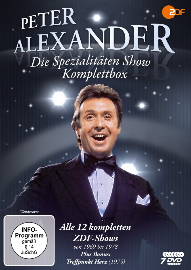 Die Peter Alexander Spezialitäten Show - Alle 12 ZDF-Shows plus Treffpunkt Herz Komplettbox, Neuauflage, 7 DVDs