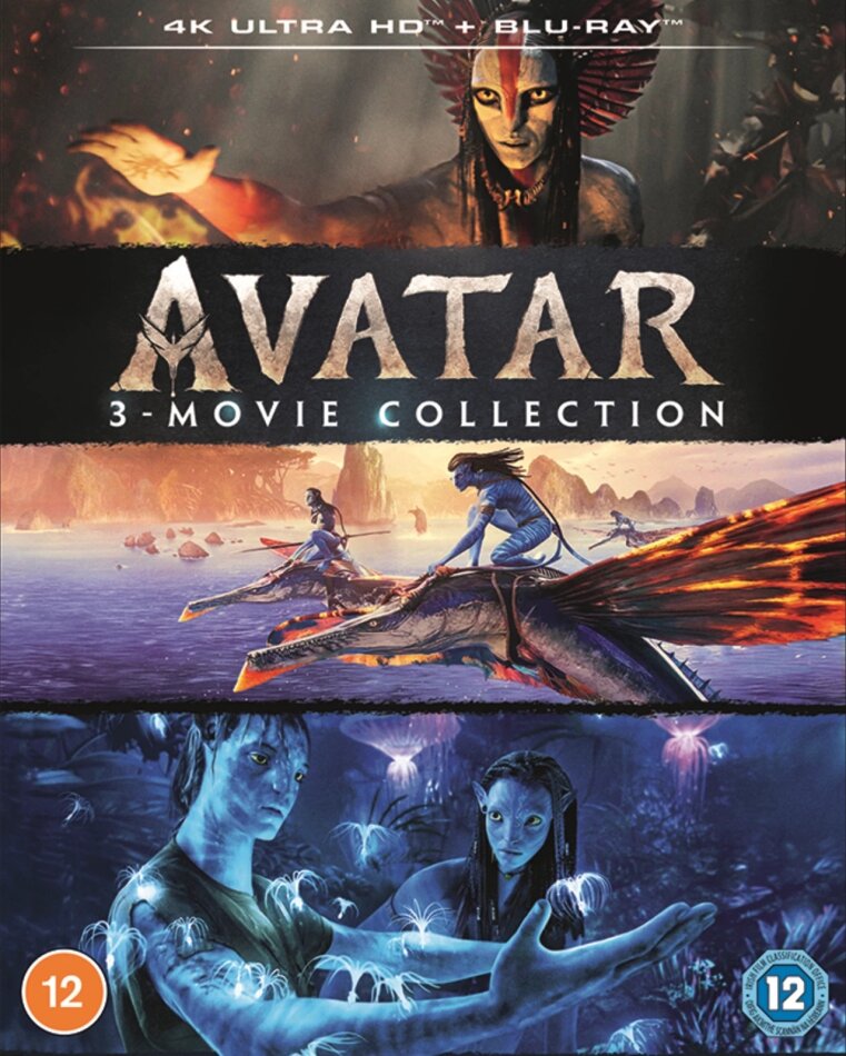 Avatar 1-3 - 3-Movie Collection 3 4K Ultra HDs + 3 Blu-rays