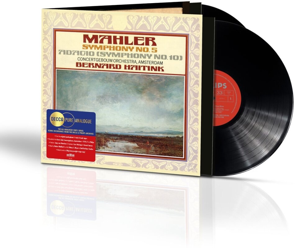 Bernard Haitink, Concertgebouw-Orchester & Gustav Mahler (1860-1911) - Sinfonie Nr. 5 / Adagio (Sinfonie Nr. 10) Decca Pure Analoge, 2026 Reissue, 2 LPs