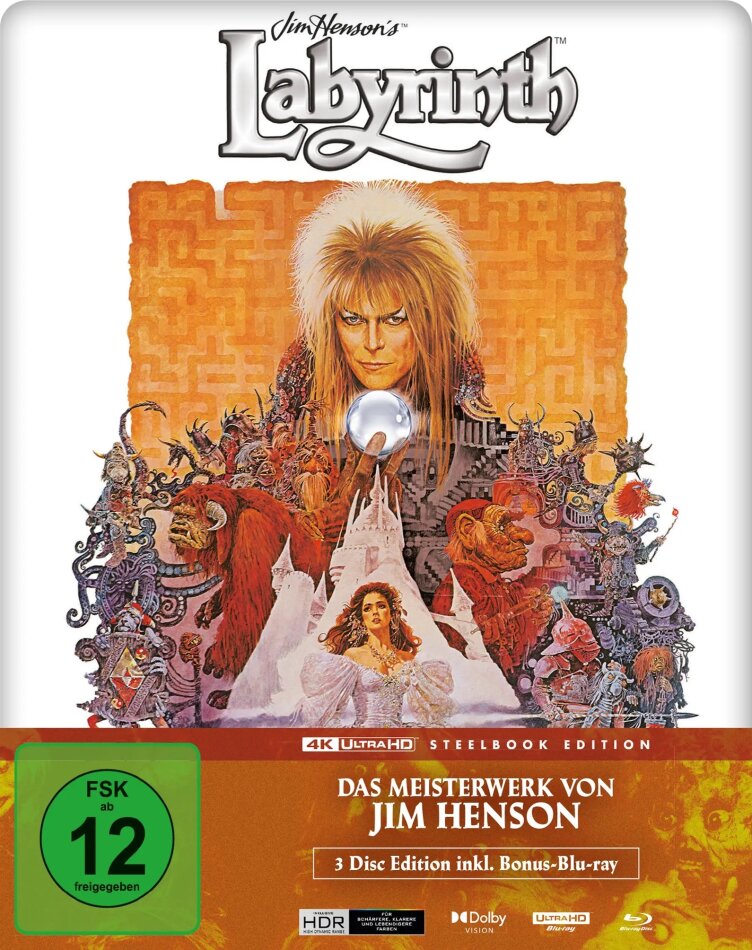 Die Reise ins Labyrinth (1986) Limited Edition, Steelbook, 4K Ultra HD + 2 Blu-rays