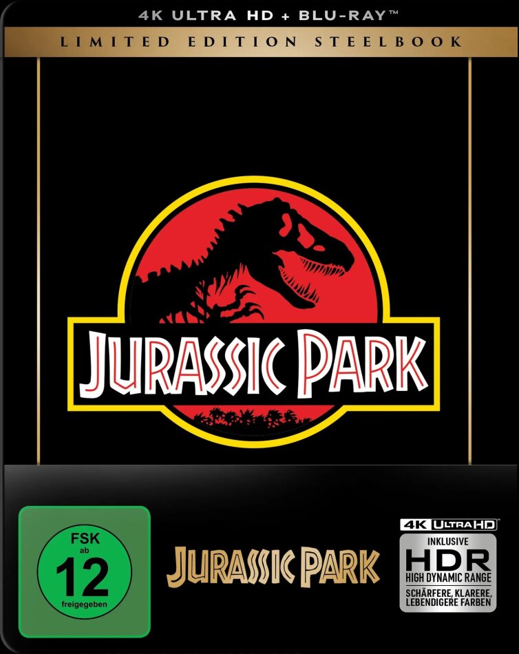 Jurassic Park (1993) Limited Edition, Steelbook, 4K Ultra HD + Blu-ray