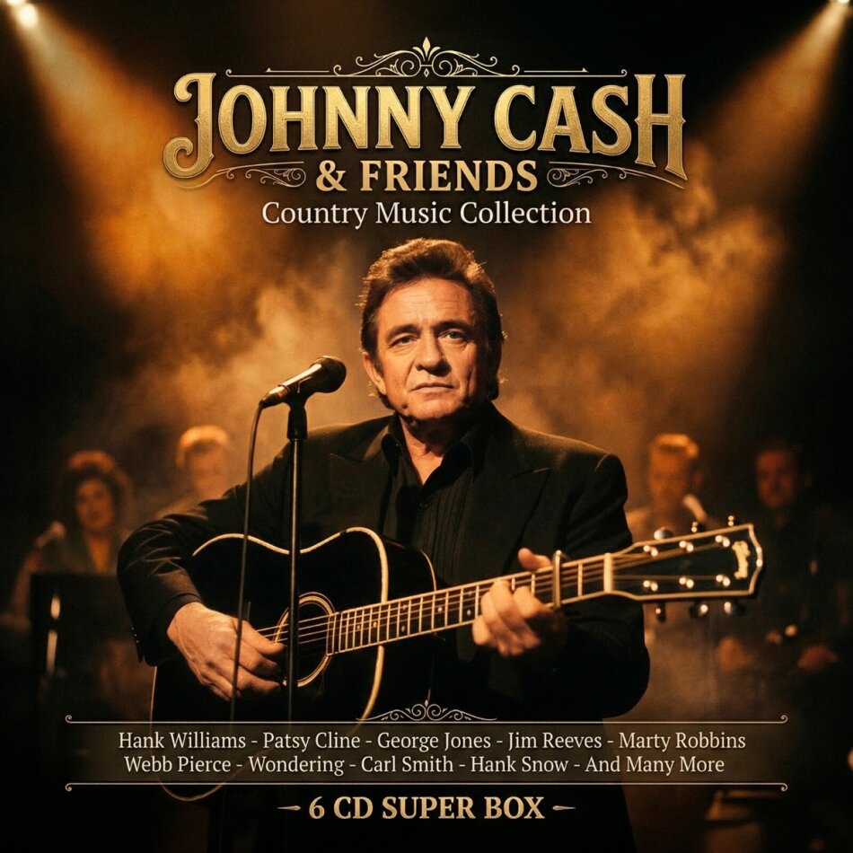 Johnny Cash & Friends - Country Music Collection Blue Line, 6 CDs