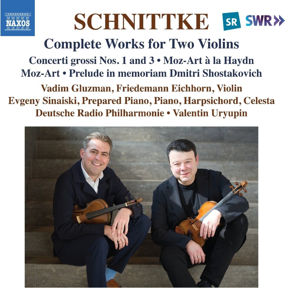 Alfred Schnittke (1934-1998), Valentin Uryupin, Vadim Gluzman, Friedemann Eichhorn & Deutsche Radio Philharmonie - Complete Works For Two Violins - Concerti Grossi 1 & 3 - Moz-Art à la Haydn, Moz-Art, Prelude in mem. D.Schostakowitsch