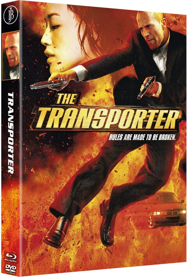 The Transporter (2002) Cover B, Limited Edition, Mediabook, Blu-ray + DVD