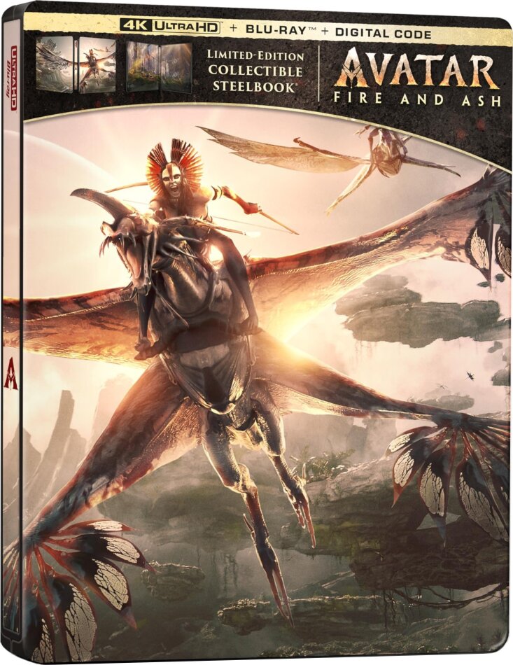 Avatar: Fire and Ash - Avatar 3 (2025) Limited Edition, Steelbook, 4K Ultra HD + 2 Blu-rays