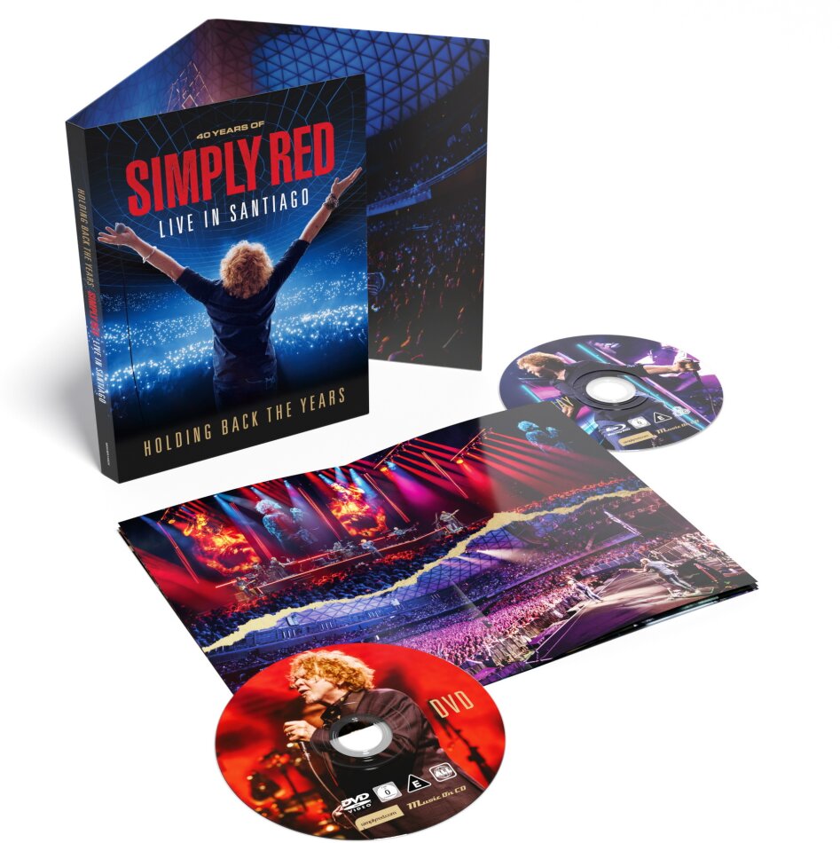 Simply Red - Holding Back The Years: Live In Santiago Music On CD, 2 CDs + Blu-ray + DVD