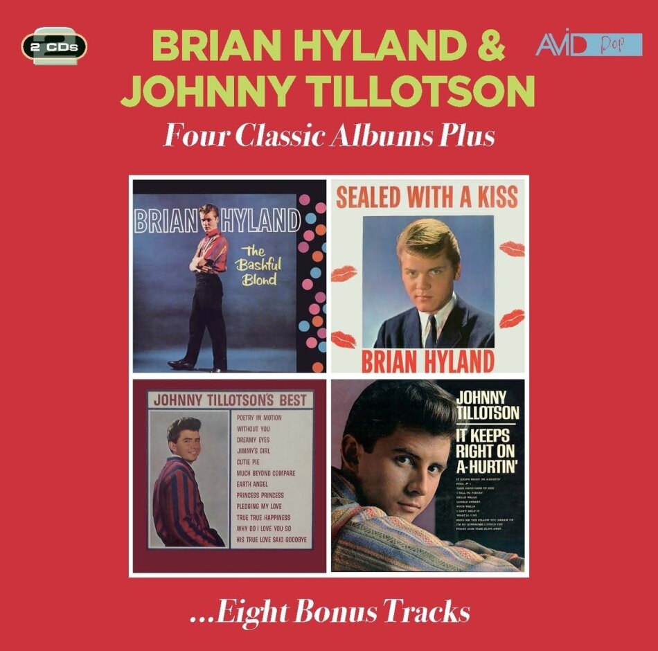 Johnny Tillotson & Brian Hyland - Four Classic Albums 2 CD