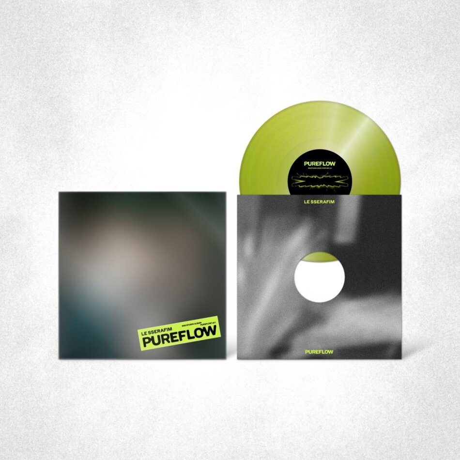 Le Sserafim (K-Pop) - 2nd Studio Album ‘Pureflow’ Pt.1 Electric Yellow Glitter Vinyl, LP