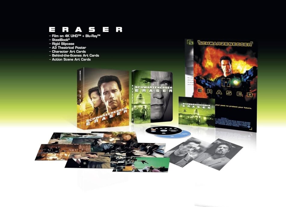 L'eliminatore - Eraser (1996) Limited Edition, Steelbook, 4K Ultra HD + Blu-ray