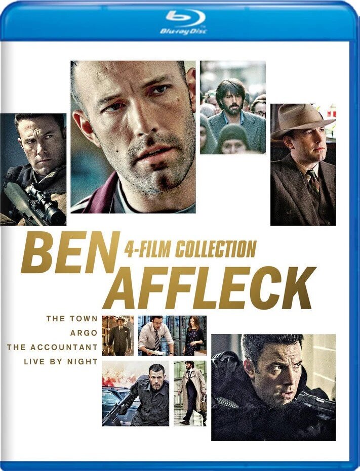 Ben Affleck 4-Film Collection - The Town (2010) / Argo (2012) / The Accountant (2016) / Live by Night (2016) 4 Blu-ray