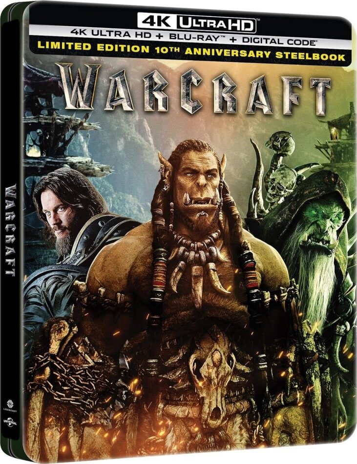 Warcraft (2016) Edizione Limitata 10° Anniversario, Steelbook, 4K Ultra HD + Blu-ray