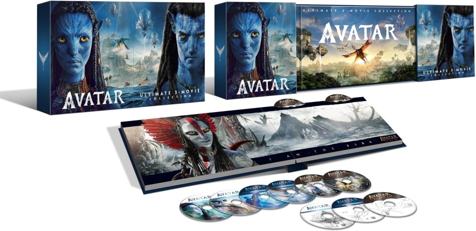 Avatar 1-3 - 3-Movie Collection Limited Collector's Edition, 3 4K Ultra HDs + 6 Blu-rays