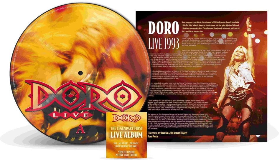 Doro - Live 2026 Reissue, Vertigo Berlin, Picture Disc, LP