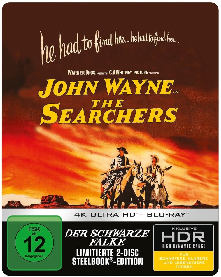 Der schwarze Falke (1956) Limited Edition, Steelbook, 4K Ultra HD + Blu-ray