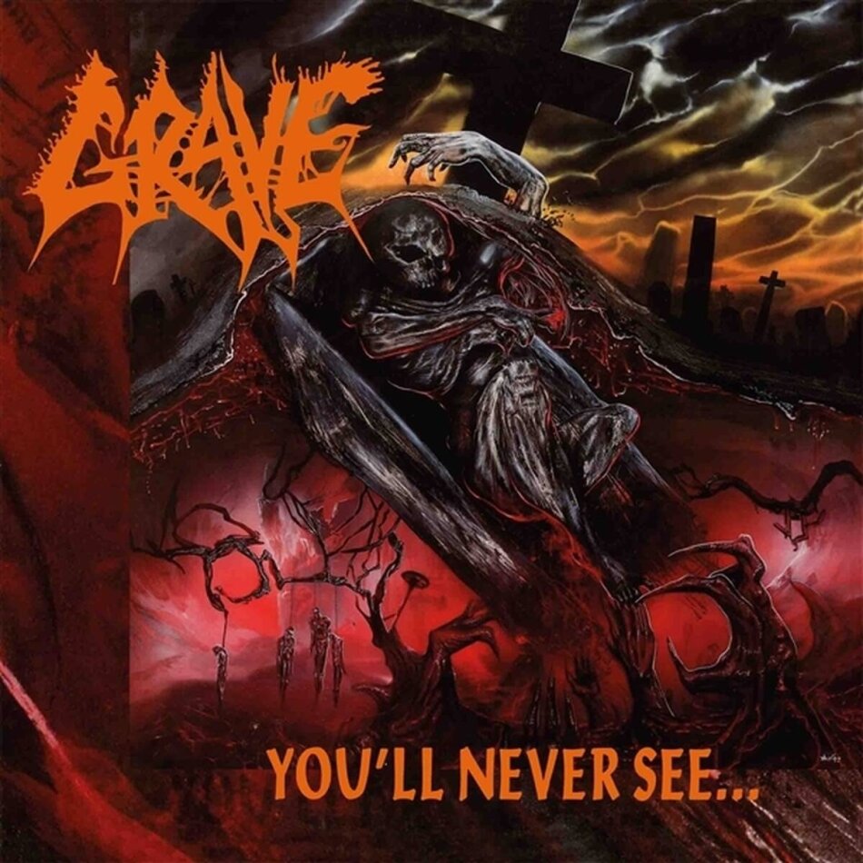 Grave - You'll Never See 2026 Reissue, Cosmic Key Creations, Limited to 450 Copies, Orange with Black Smoke Vinyl, LP