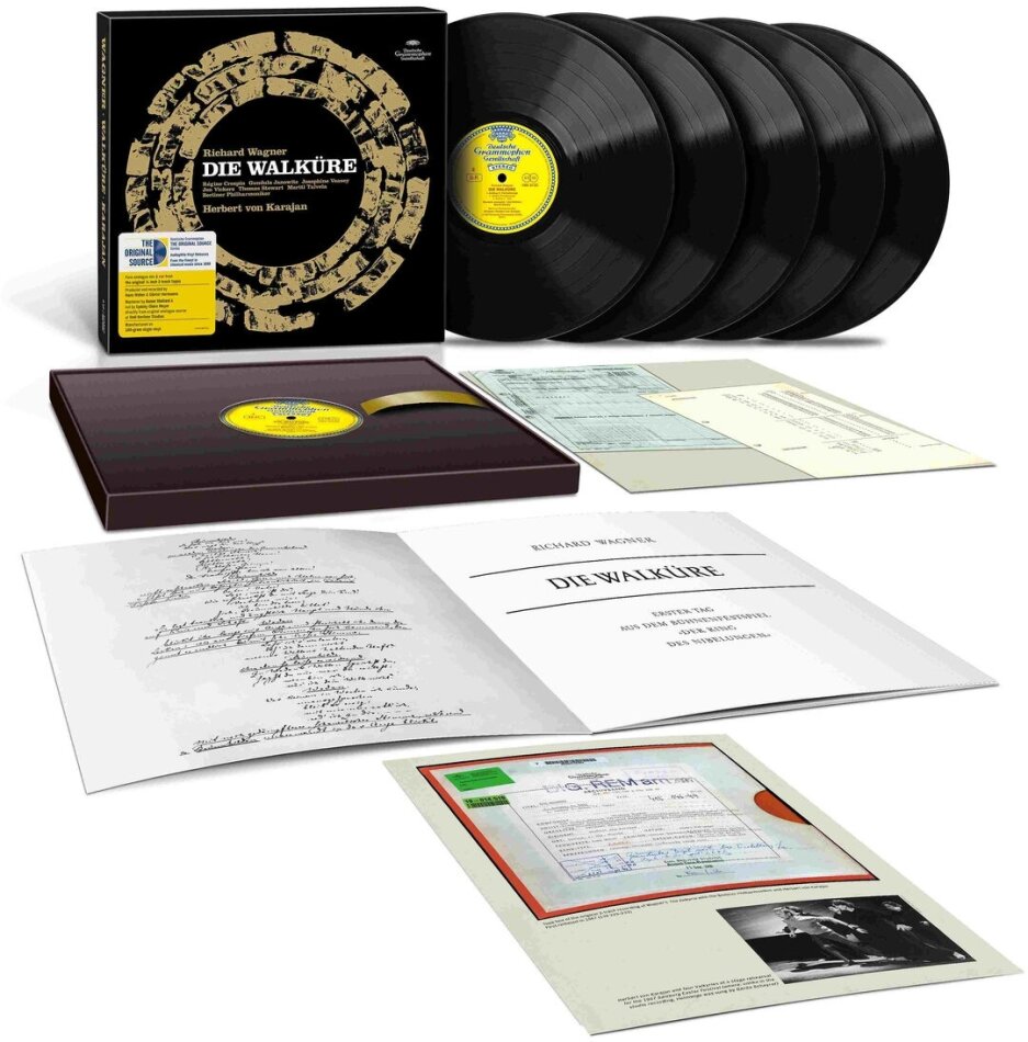 Berliner Philharmoniker, Richard Wagner (1813-1883) & Herbert von Karajan - Die Walküre Boxset, The Original Source Series, 5 LPs