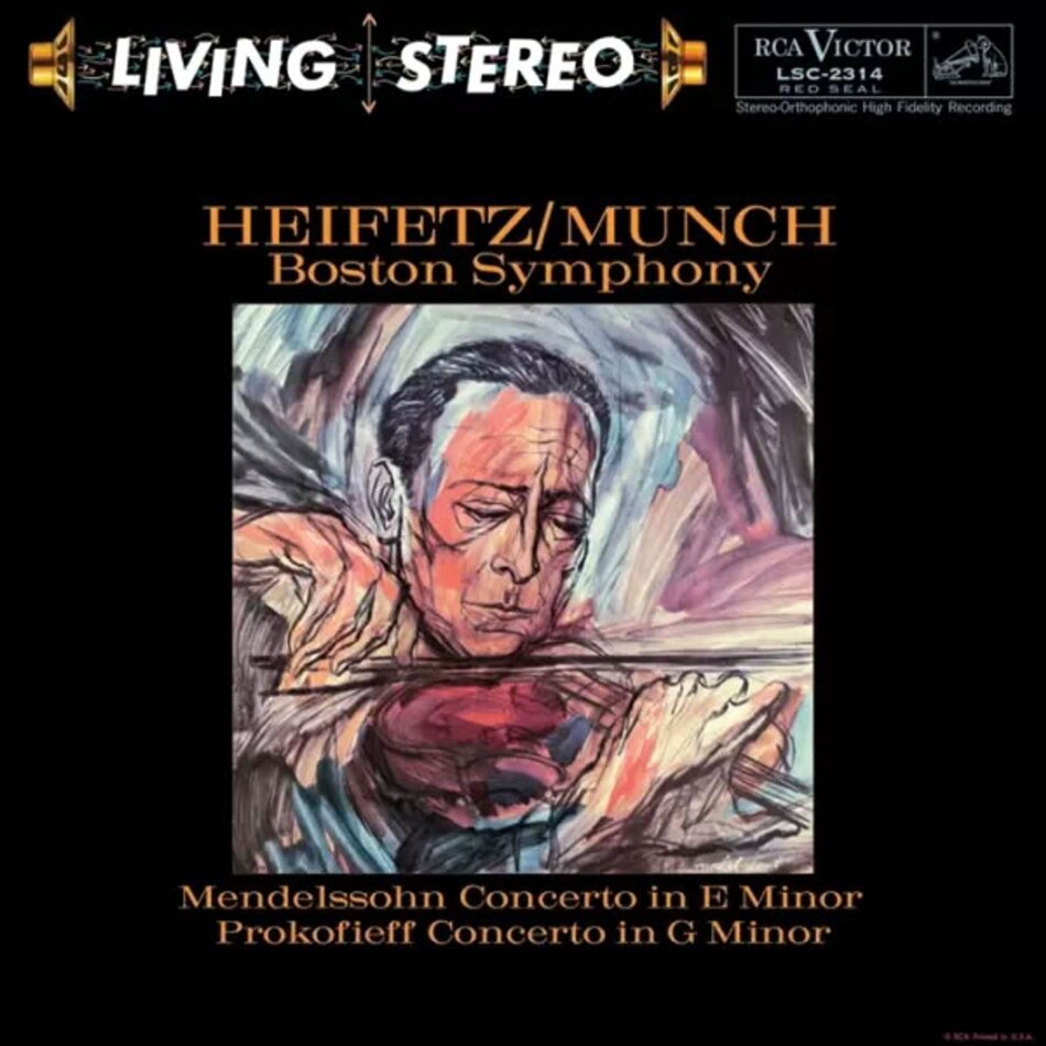 Felix Mendelssohn-Bartholdy (1809-1847), Serge Prokofieff (1891-1953), Charles Munch, Jascha Heifetz & Boston Symphony Orchestra - Mendelssohn: Concerto in E Minor, Prokofieff: Concerto in G Minor 2026 Reissue, 45 RPM, Analogue Productions, 2 LPs
