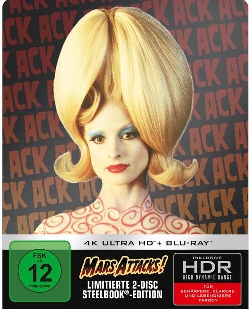 Mars Attacks! (1996) Limited Edition, Steelbook, 4K Ultra HD + Blu-ray