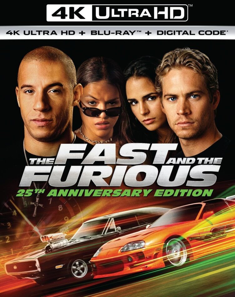 The Fast and the Furious (2001) 25th Anniversary Edition, 4K Ultra HD + Blu-ray