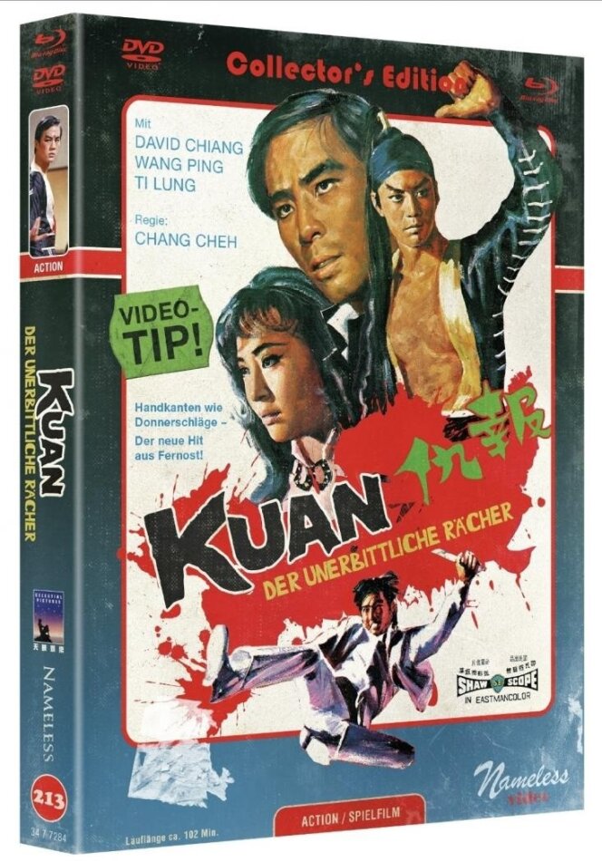 Kuan - Der unerbittliche Rächer (1970) Cover C, Shaw Brothers, Limited Collector's Edition, Mediabook, Blu-ray + DVD