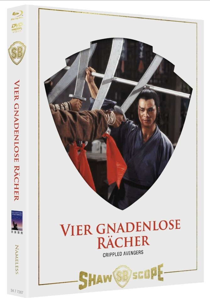 Vier gnadenlose Rächer (1978) Cover B, Shaw Brothers, Limited Edition, Mediabook, Blu-ray + DVD