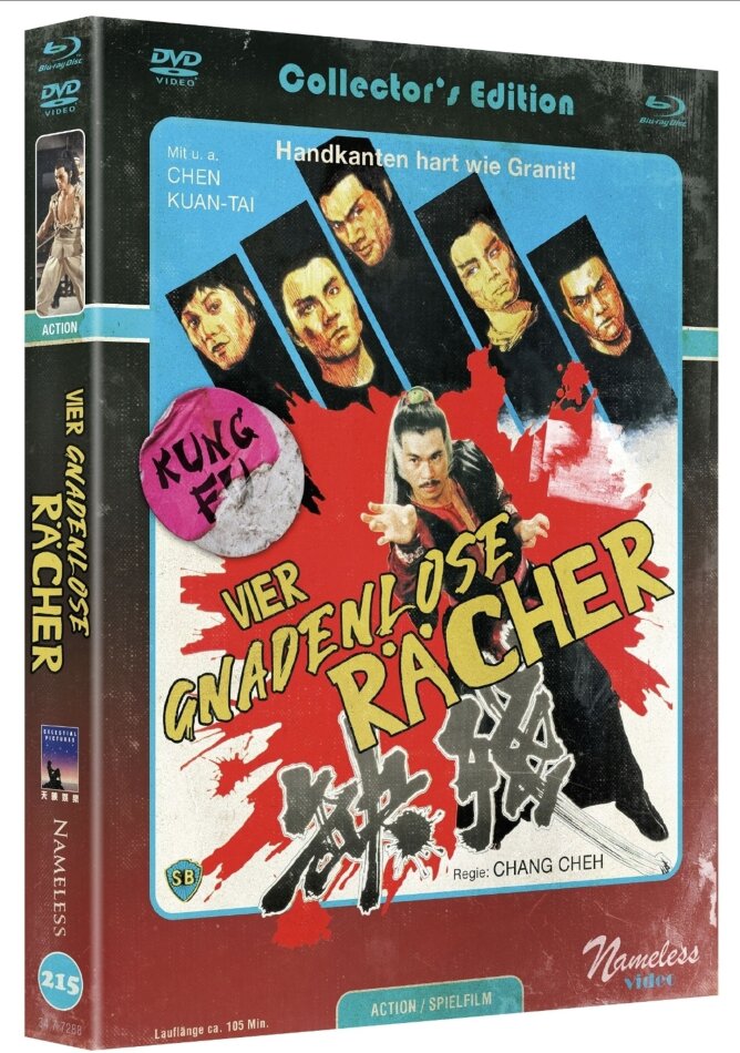 Vier gnadenlose Rächer (1978) Cover C, Shaw Brothers, Limited Collector's Edition, Mediabook, Blu-ray + DVD