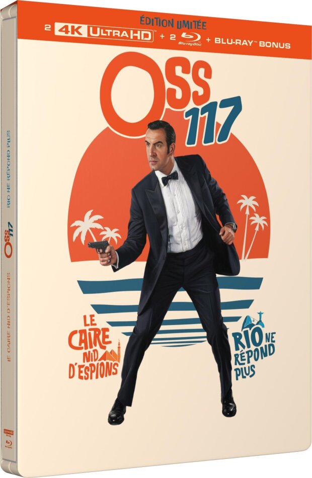 OZZ 117 - Le Caire, nid d'espions / Rio ne répond plus Édition Limitée, Steelbook, 2 4K Ultra HDs + 3 Blu-ray