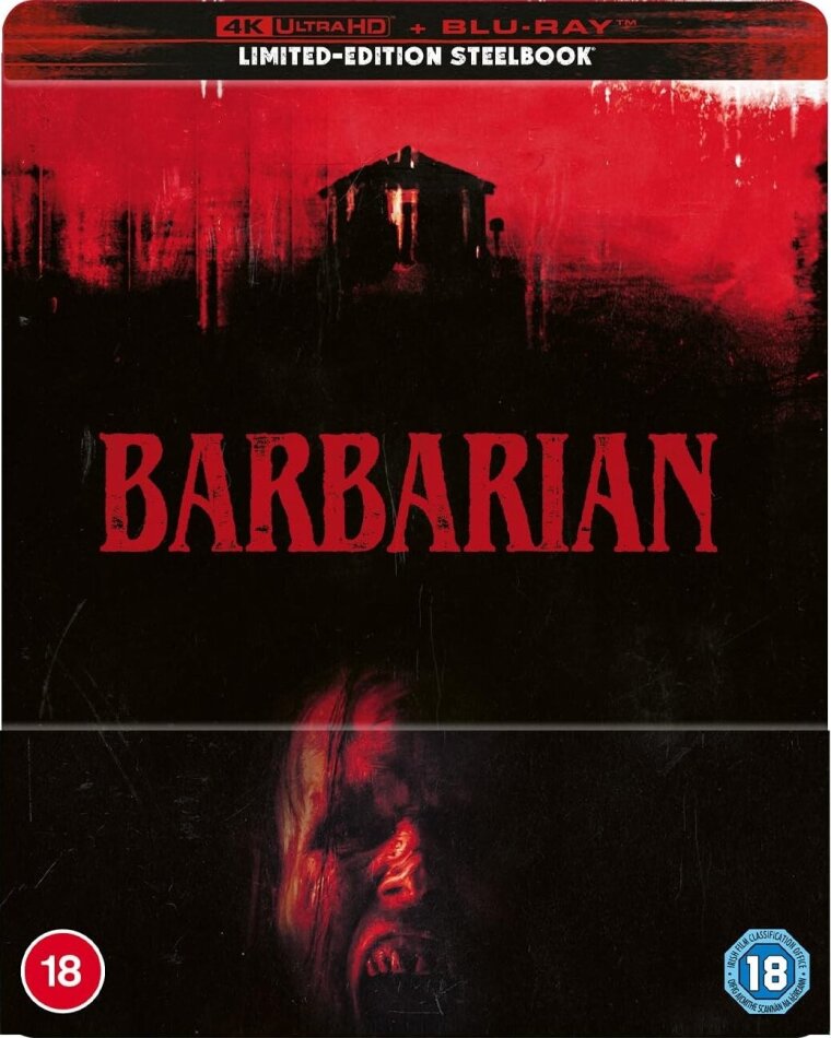 Barbarian (2022) Limited Edition, Steelbook, 4K Ultra HD + Blu-ray