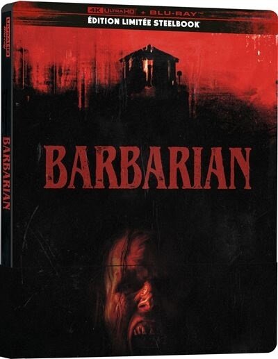 Barbarian (2022) Édition Limitée, Steelbook, 4K Ultra HD + Blu-ray