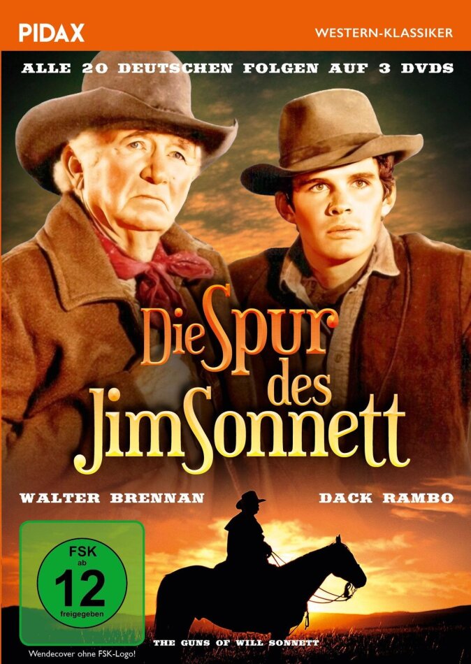 Die Spur des Jim Sonnett - Alle 20 deutsch synchronisierten Folgen Pidax Western-Klassiker, 3 DVD